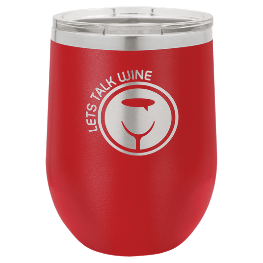Polar Camel 12 oz. Red Stemless Wine Tumbler with Standard Lid