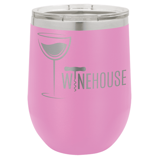 Polar Camel 12 oz. Light Purple Stemless Wine Tumbler with Standard Lid