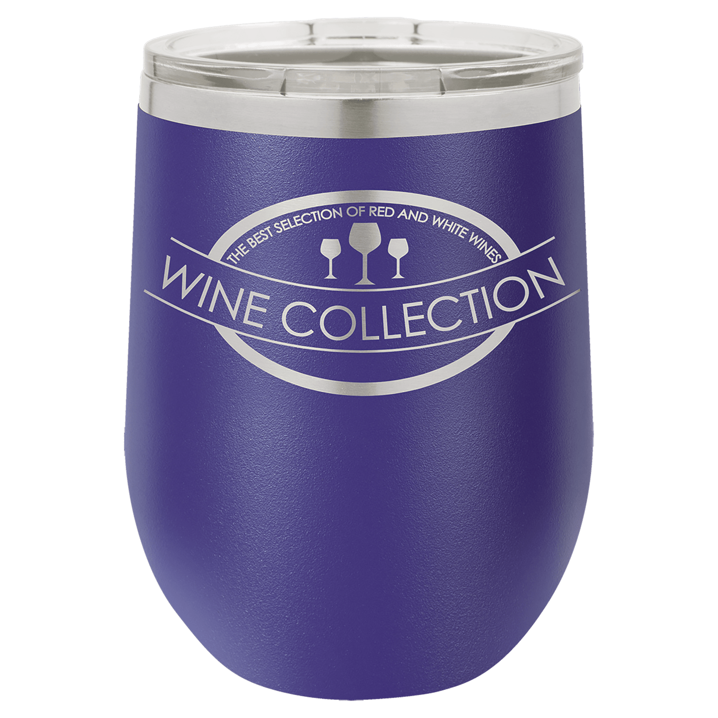 Polar Camel 12 oz. Purple Stemless Wine Tumbler with Standard Lid