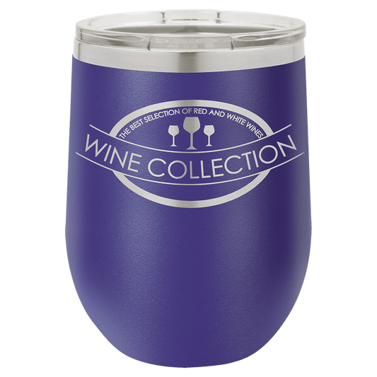 Polar Camel 12 oz. Purple Stemless Wine Tumbler with Standard Lid