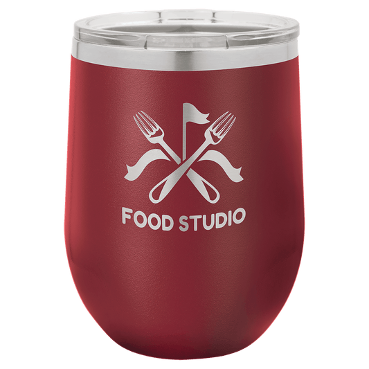Polar Camel 12 oz. Maroon Stemless Wine Tumbler with Standard Lid