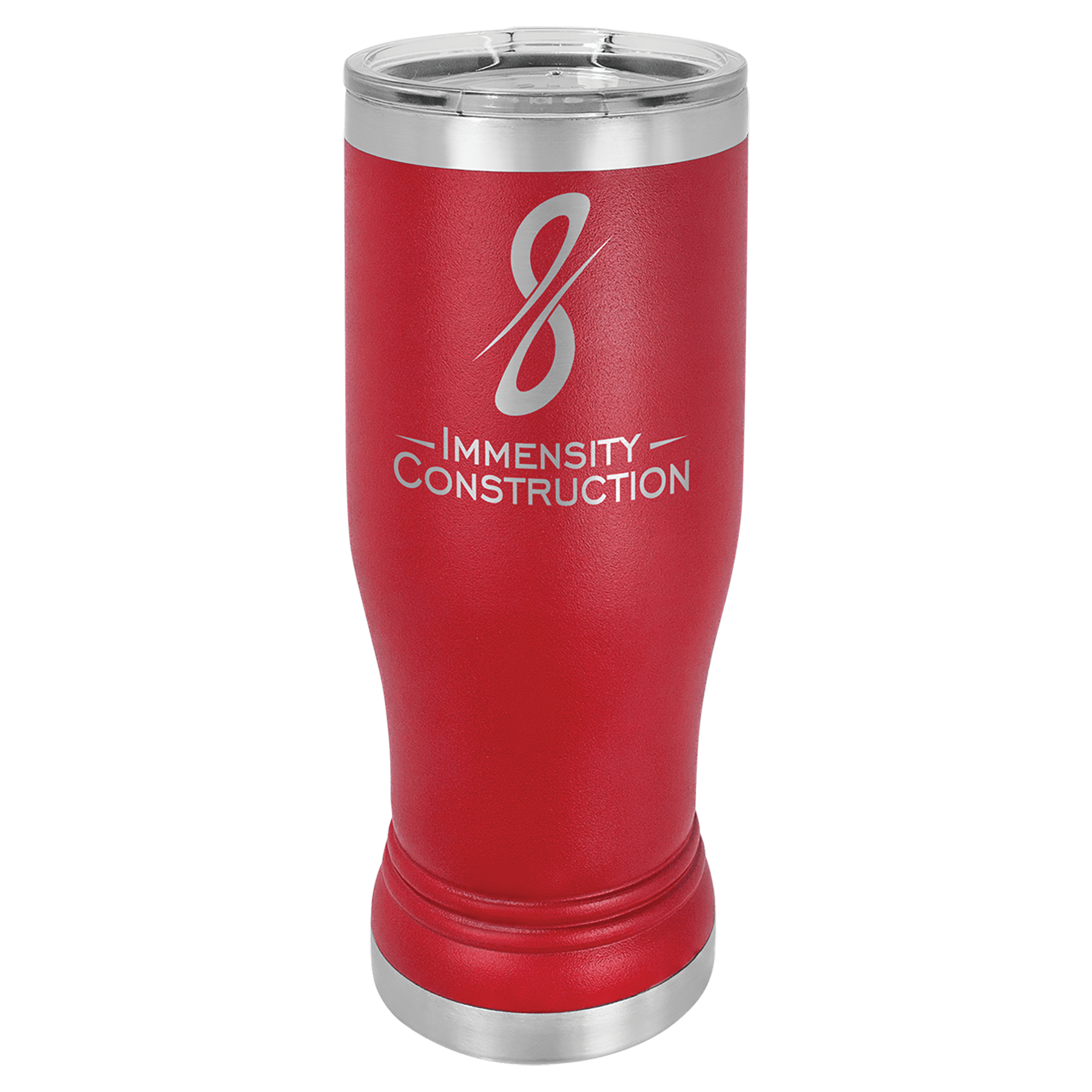 Polar Camel 14 oz. Red Pilsner Tumbler with Standard Lid