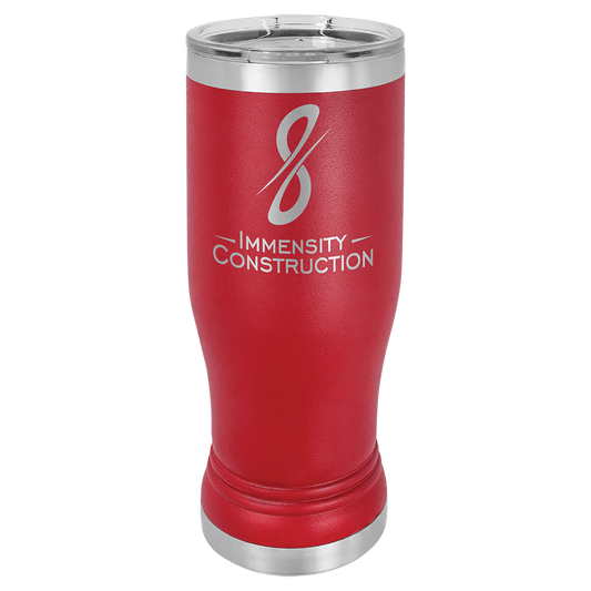 Polar Camel 14 oz. Red Pilsner Tumbler with Standard Lid