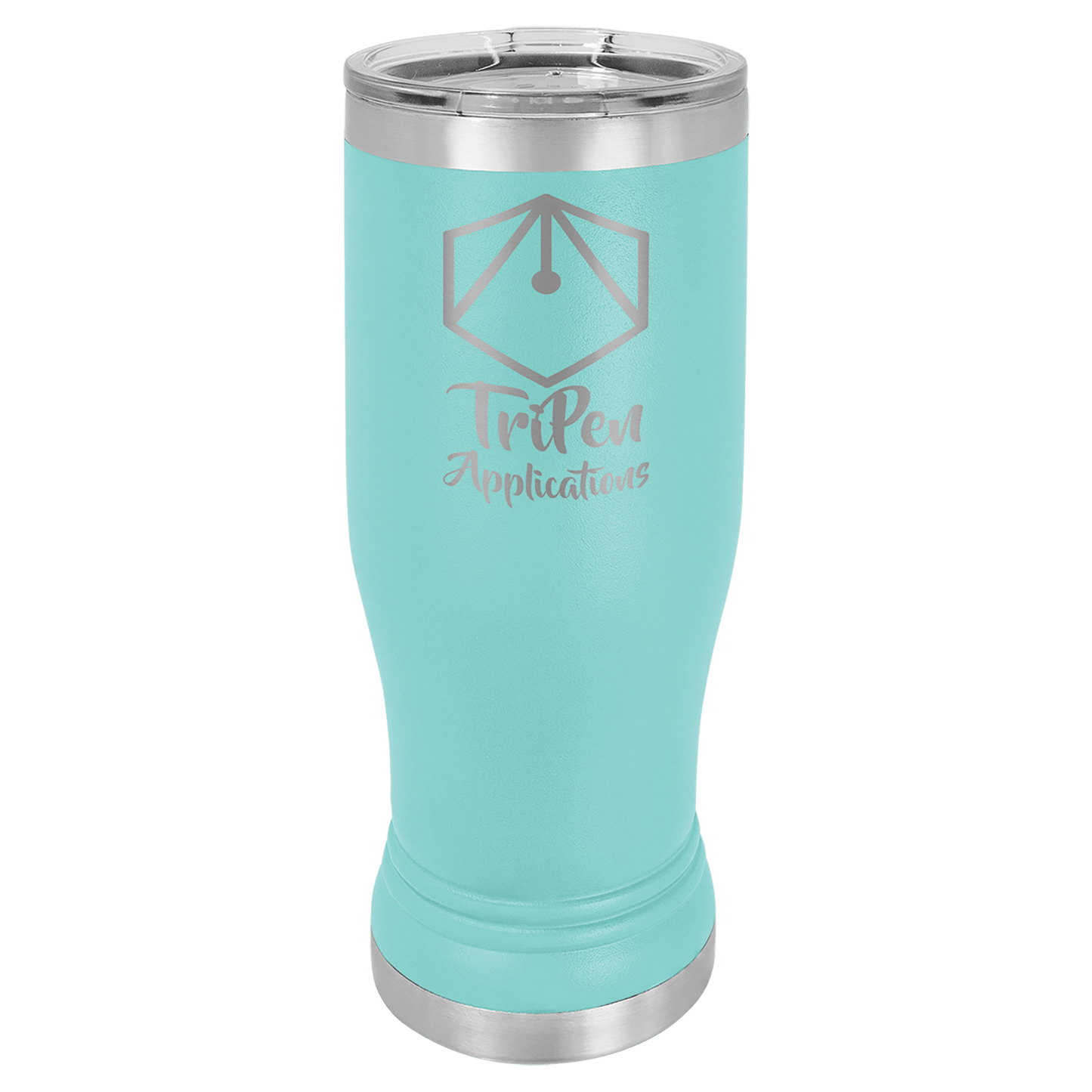 Polar Camel 14 oz. Teal Pilsner Tumbler with Standard Lid