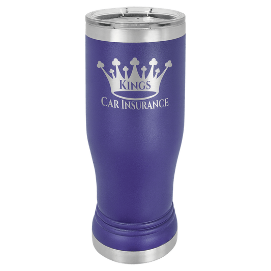 Polar Camel 14 oz. Purple Pilsner Tumbler with Standard Lid