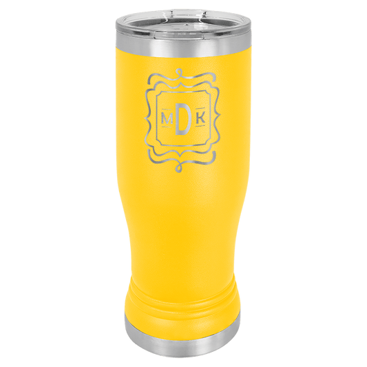Polar Camel 14 oz. Yellow Pilsner Tumbler with Standard Lid