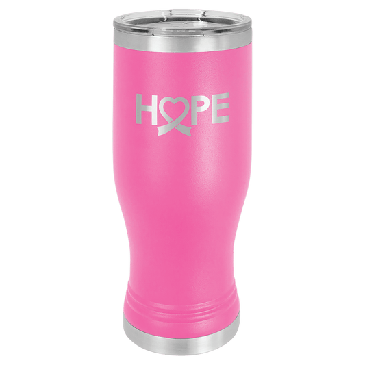Polar Camel 20 oz. Pink Pilsner Tumbler with Standard Lid