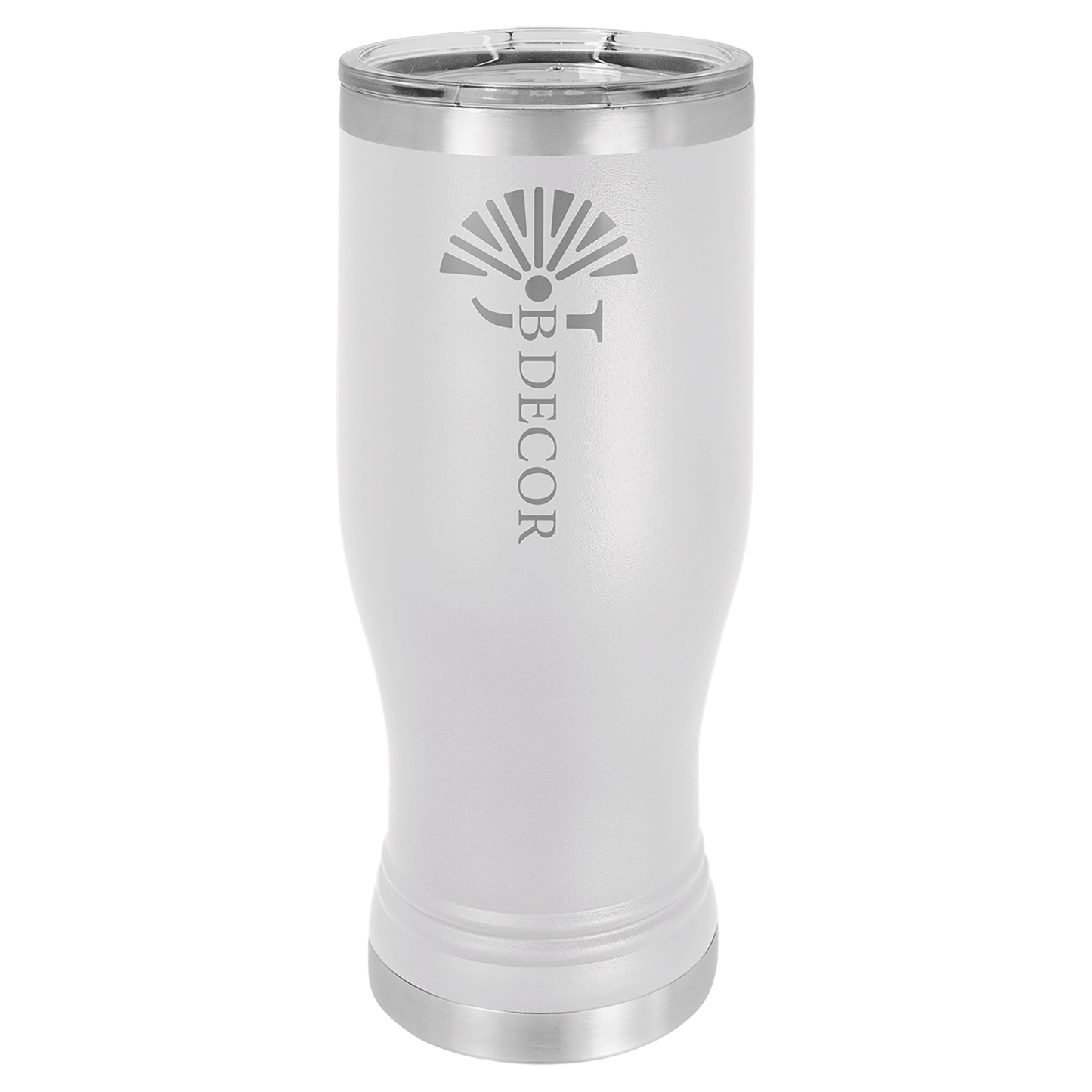 Polar Camel 20 oz. White Pilsner Tumbler with Standard Lid