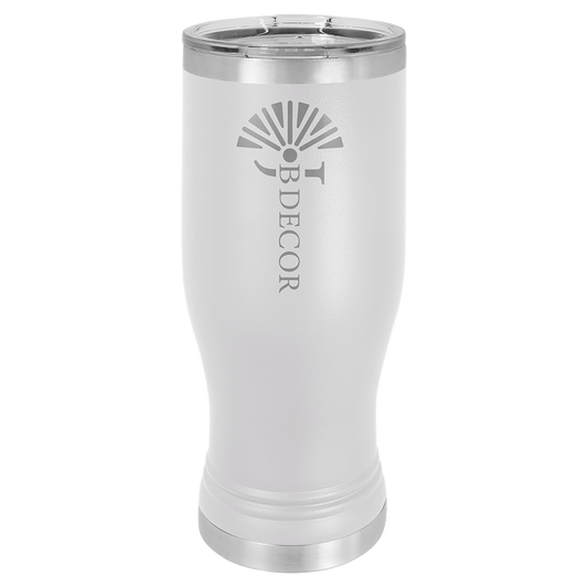 Polar Camel 20 oz. White Pilsner Tumbler with Standard Lid