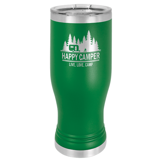 Polar Camel 20 oz. Green Pilsner Tumbler with Standard Lid