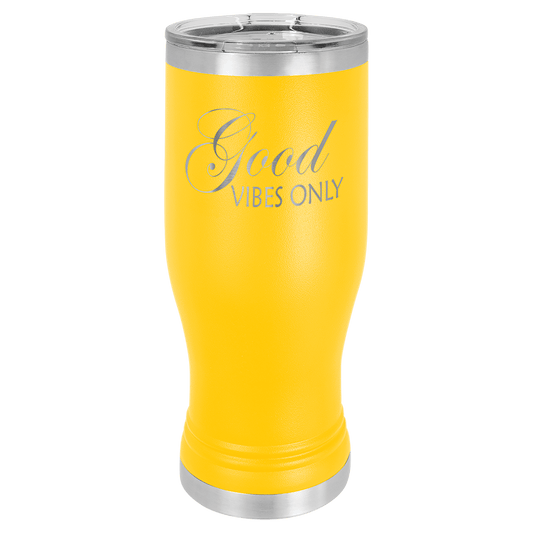 Polar Camel 20 oz. Yellow Pilsner Tumbler with Standard Lid