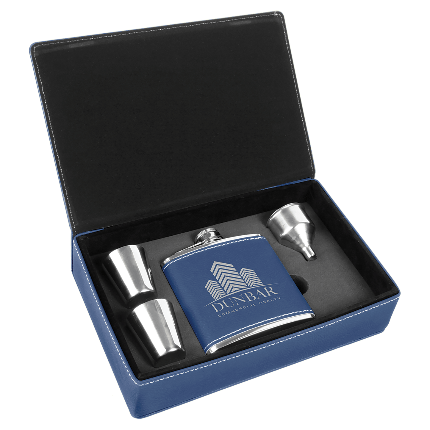 6 oz. Leatherette Flask Gift Set