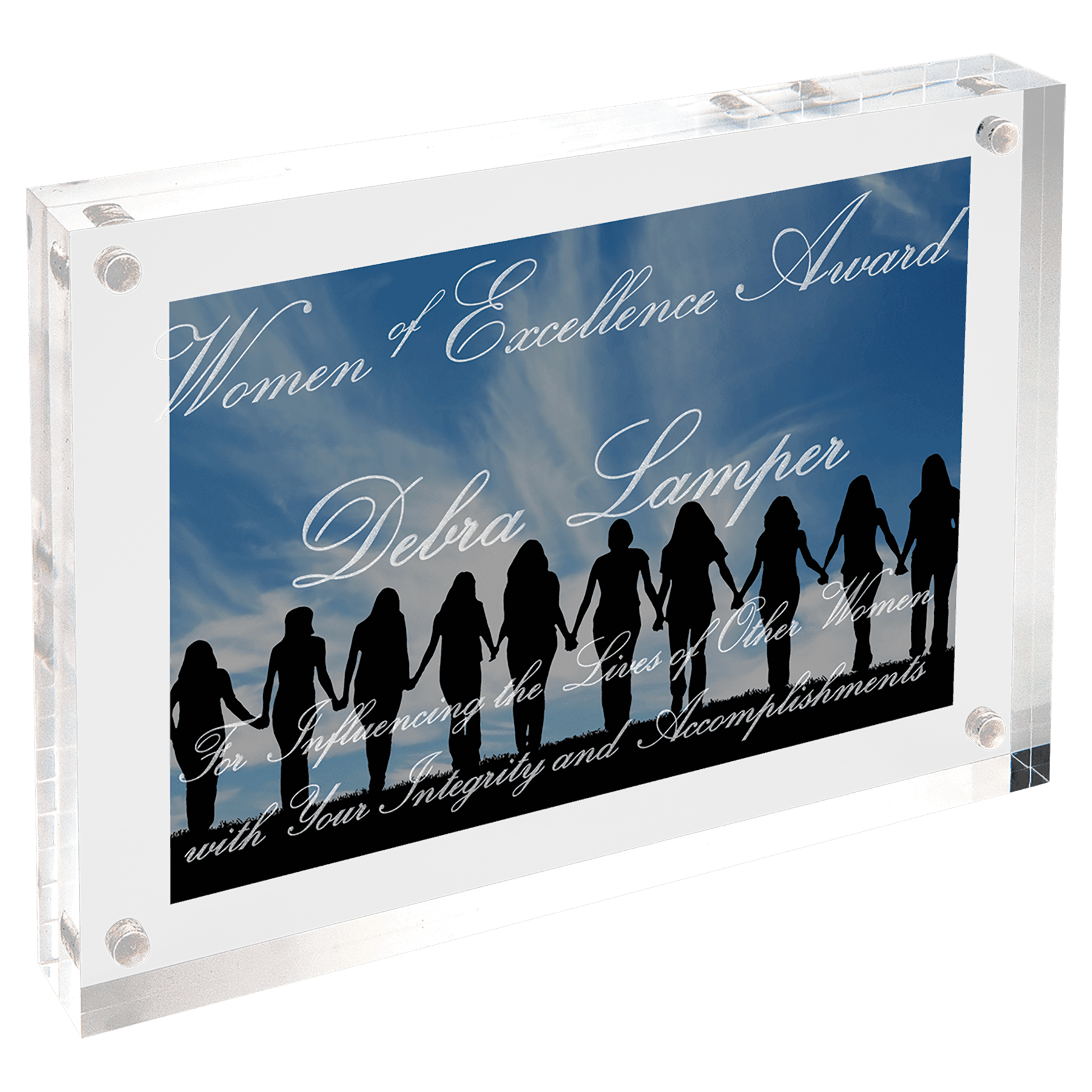 Clear Rectangle Magnetic Acrylic - 7" x 5"