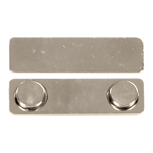 Metal 2-Post Magnet with Adhesive - 1 3/4" x 1/2"