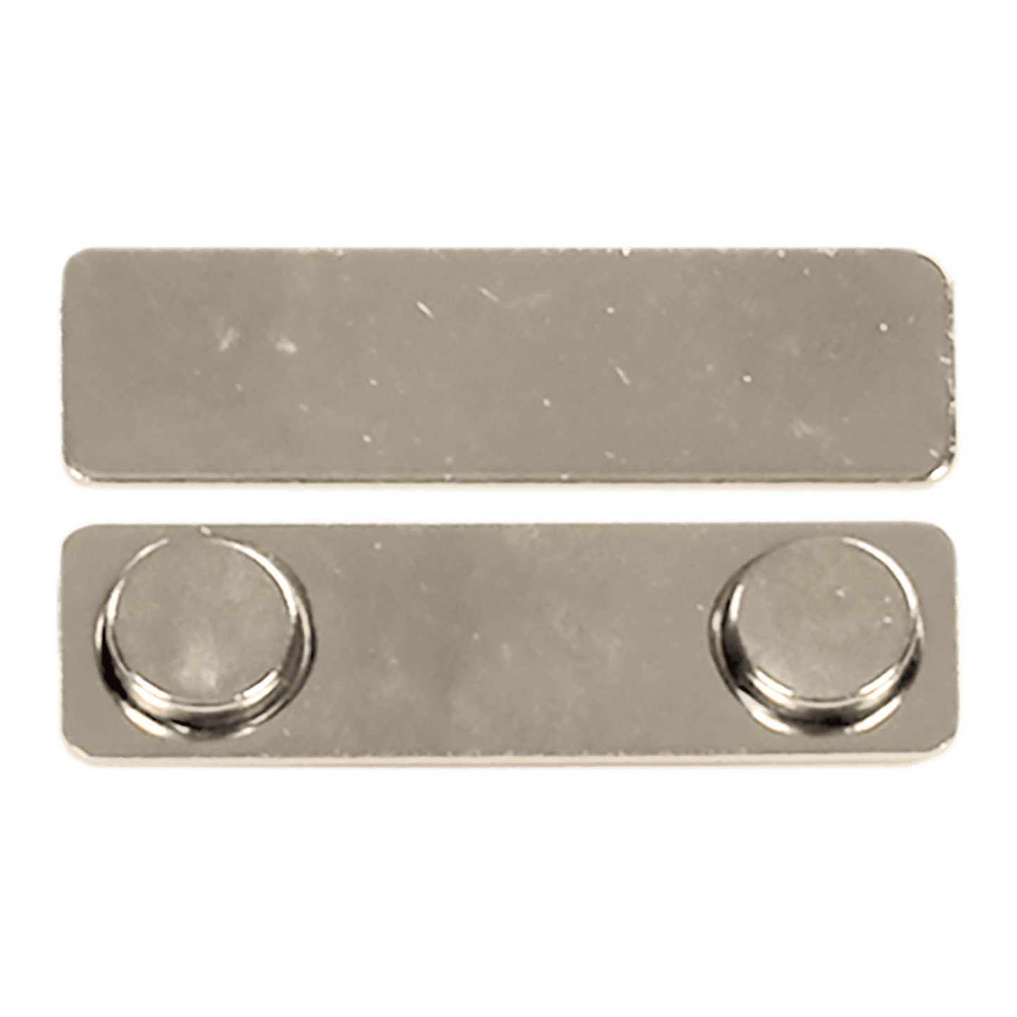 1 3/4" x 1/2" Metal 2-Post Magnet with Adhesive