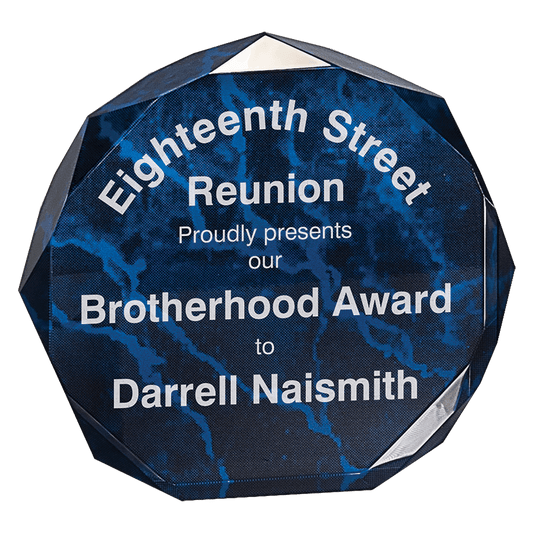 Blue Marble Octagon Award Acrylic - 5"