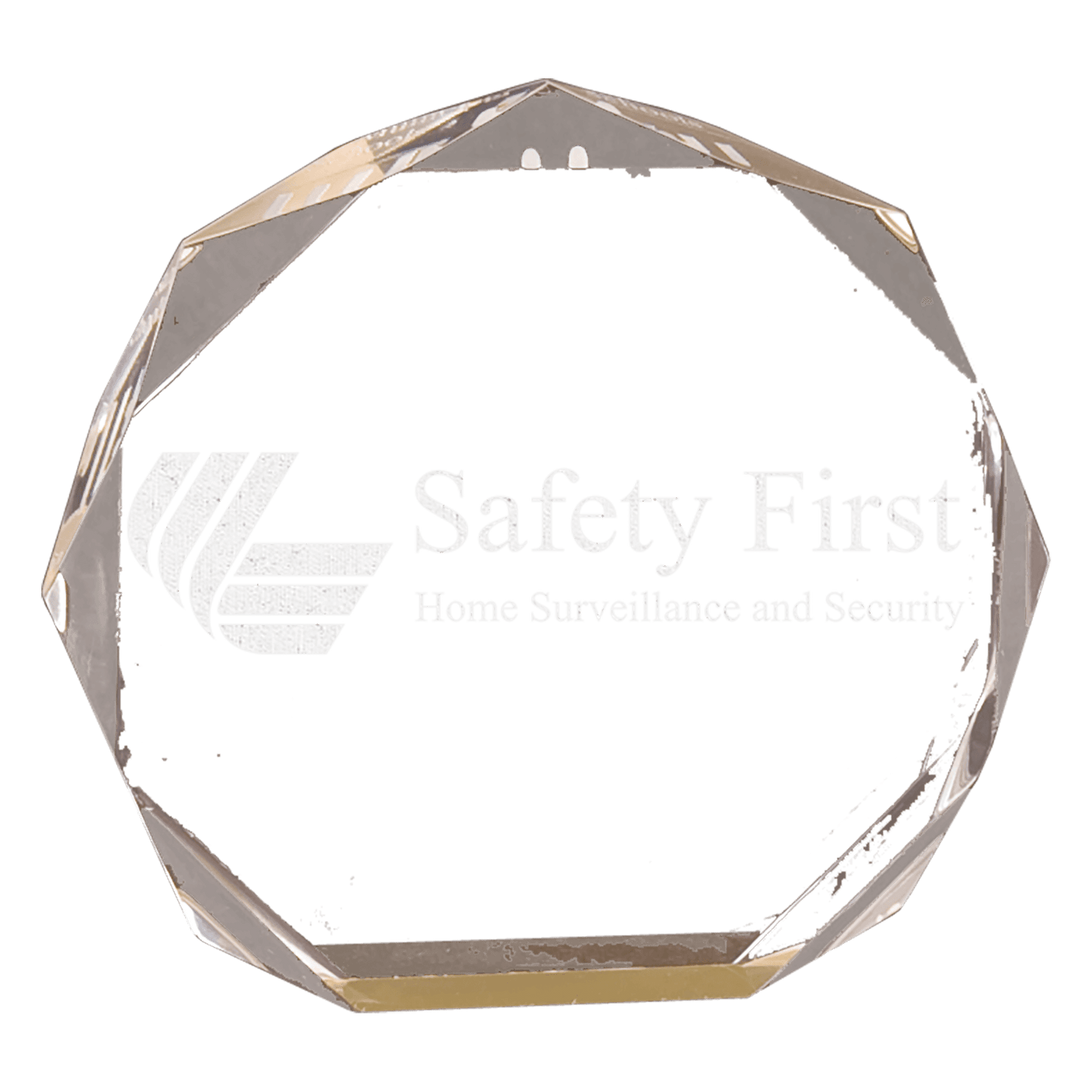 Gold Octagon Acrylic Award - 6"