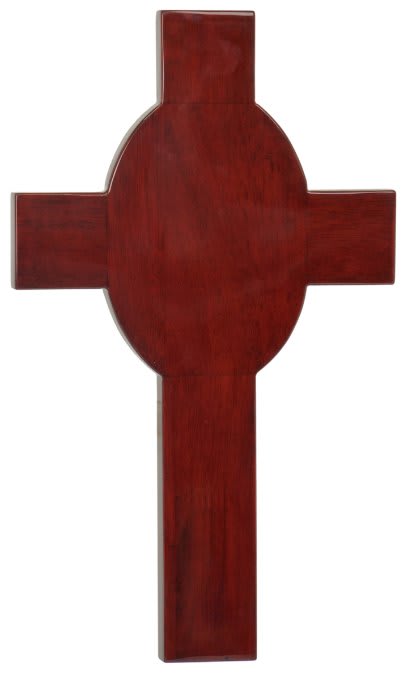 Rosewood Piano Finish Cross - 8" x 13 5/8"