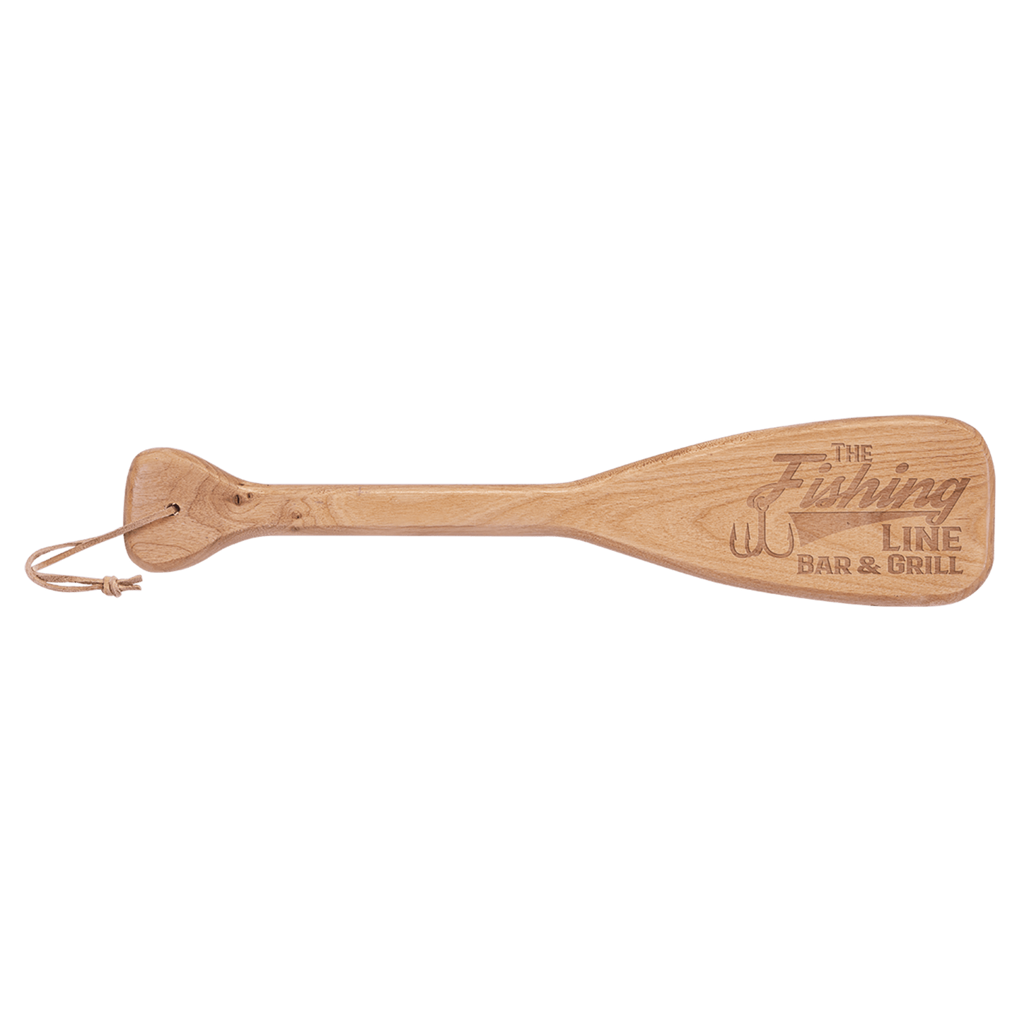 Boat Paddle with Leather String - 18" x 4"