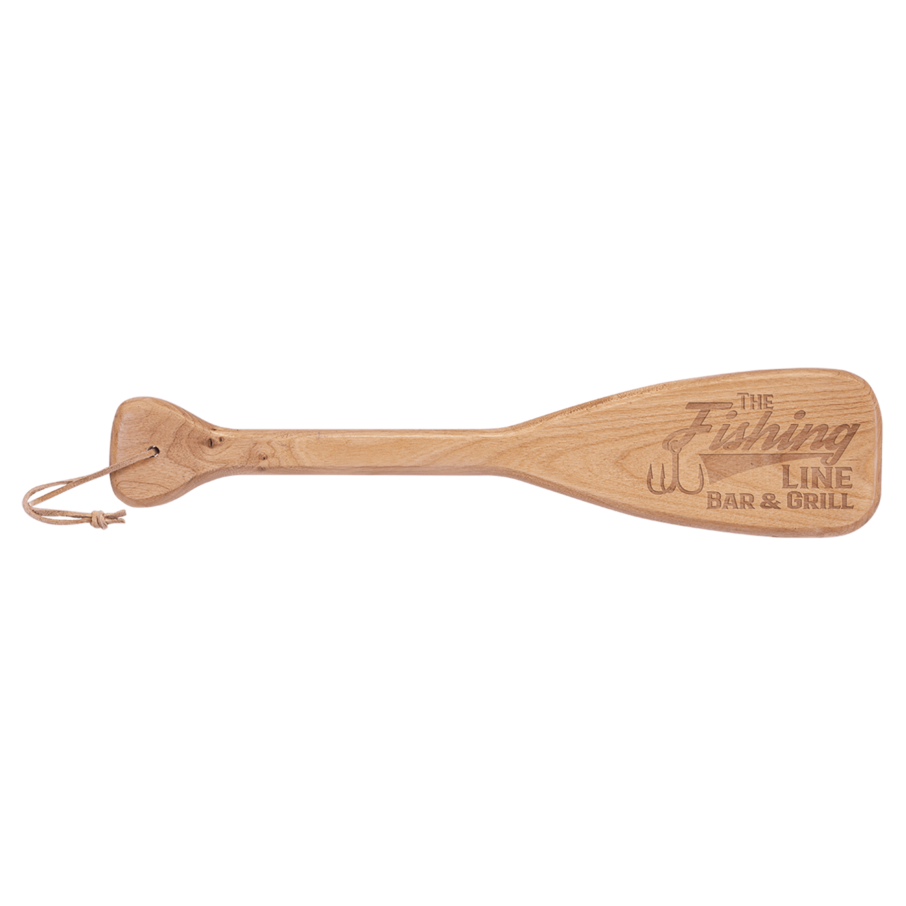 Boat Paddle with Leather String - 18" x 4"