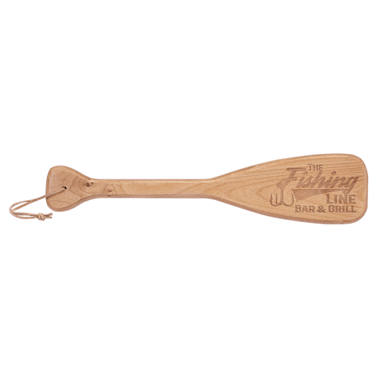 Boat Paddle with Leather String - 18" x 4"