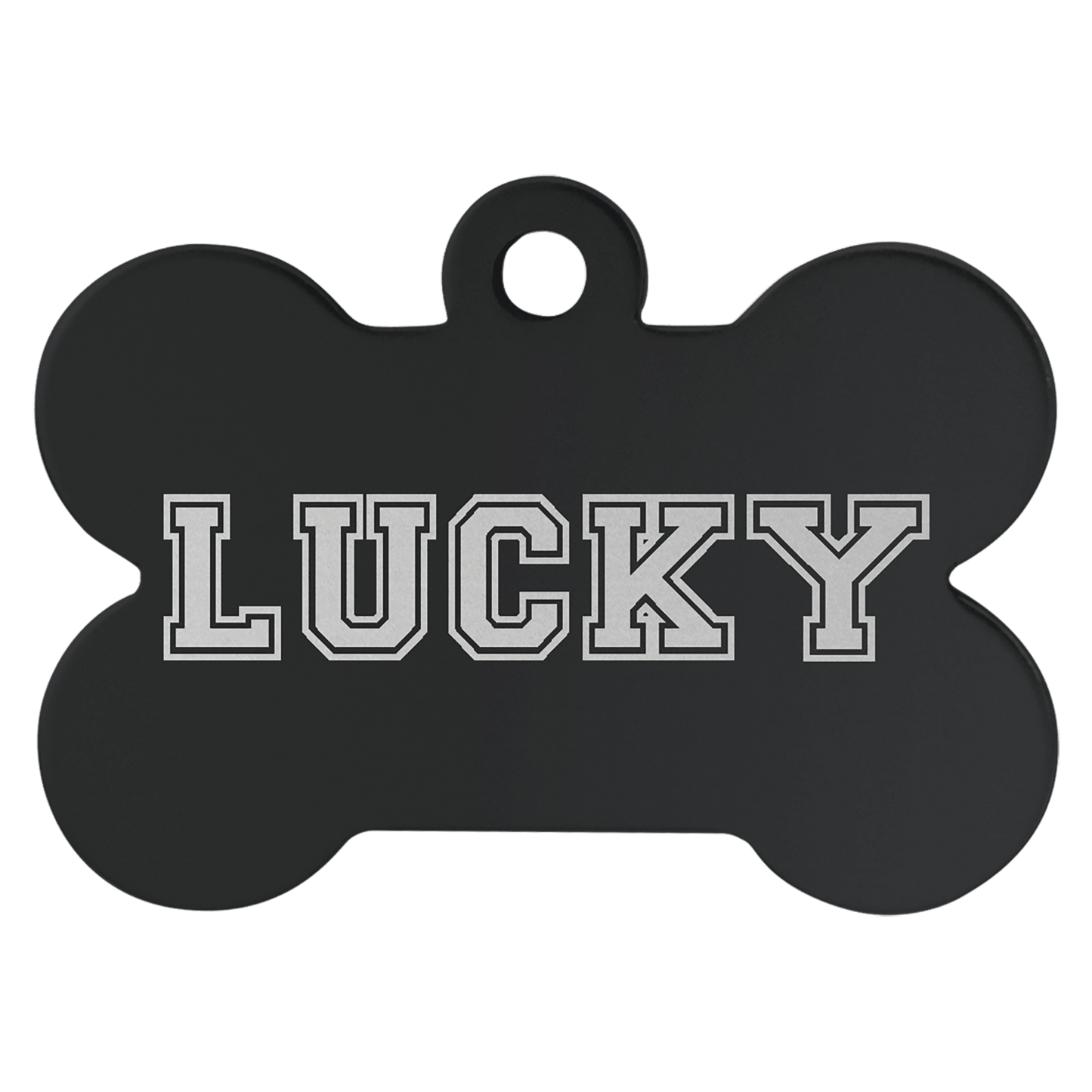 1 1/4" x 3/4" Black Laserable Anodized Aluminum Bone Pet Tag