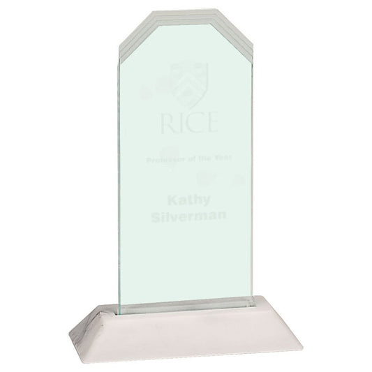 3" x 6" Jade Frosted Corners Pop-In Acrylic (Base not included)