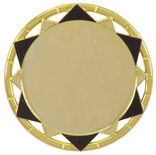 2 5/8" Gold/Black Plaque Mount with 2" Insert Holder