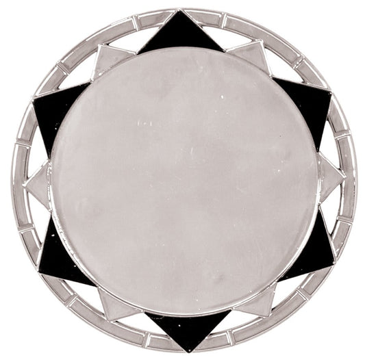 2 5/8" Silver/Black Plaque Mount with 2" Insert Holder