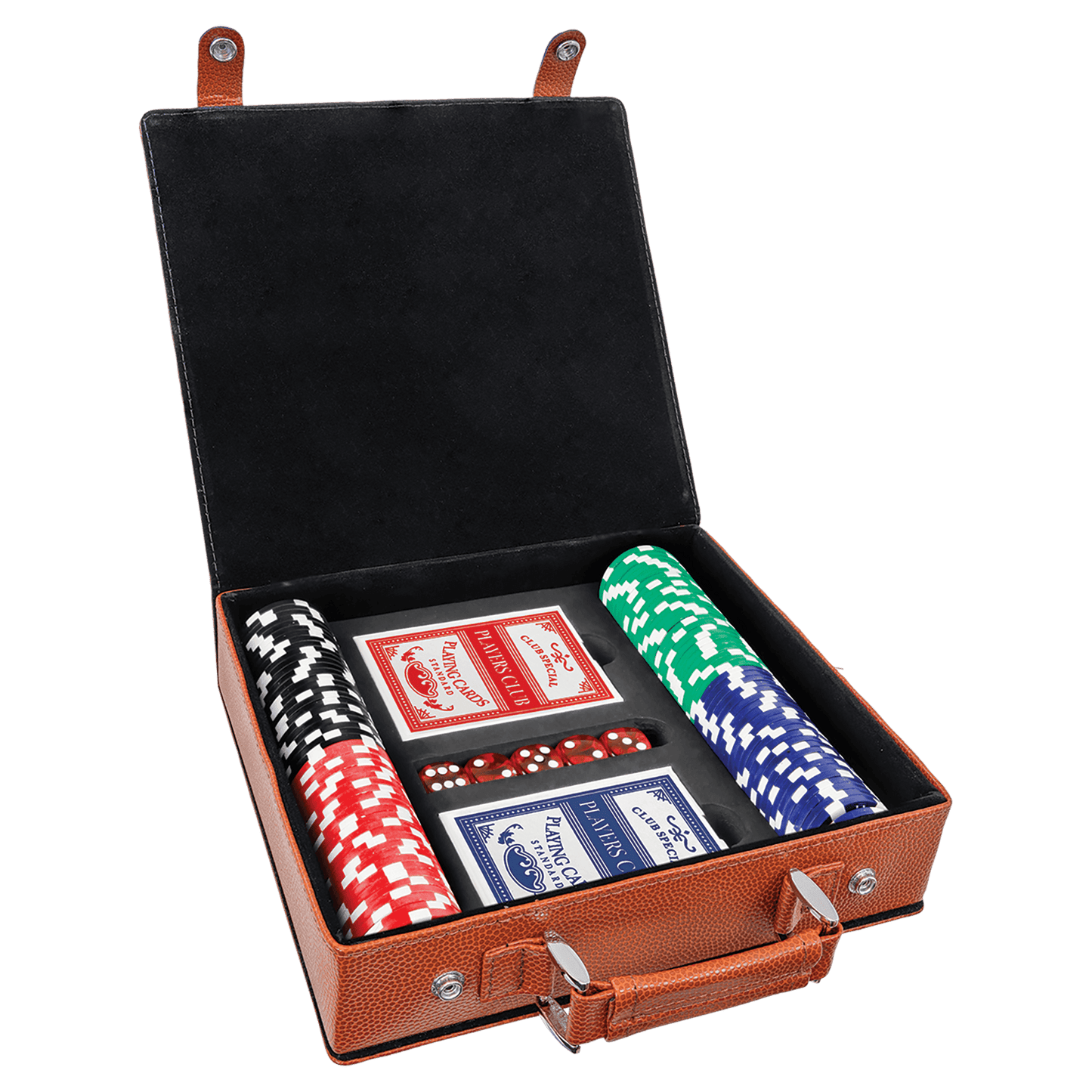 Basketball Engravable Leatherette 100 Chip Poker Set