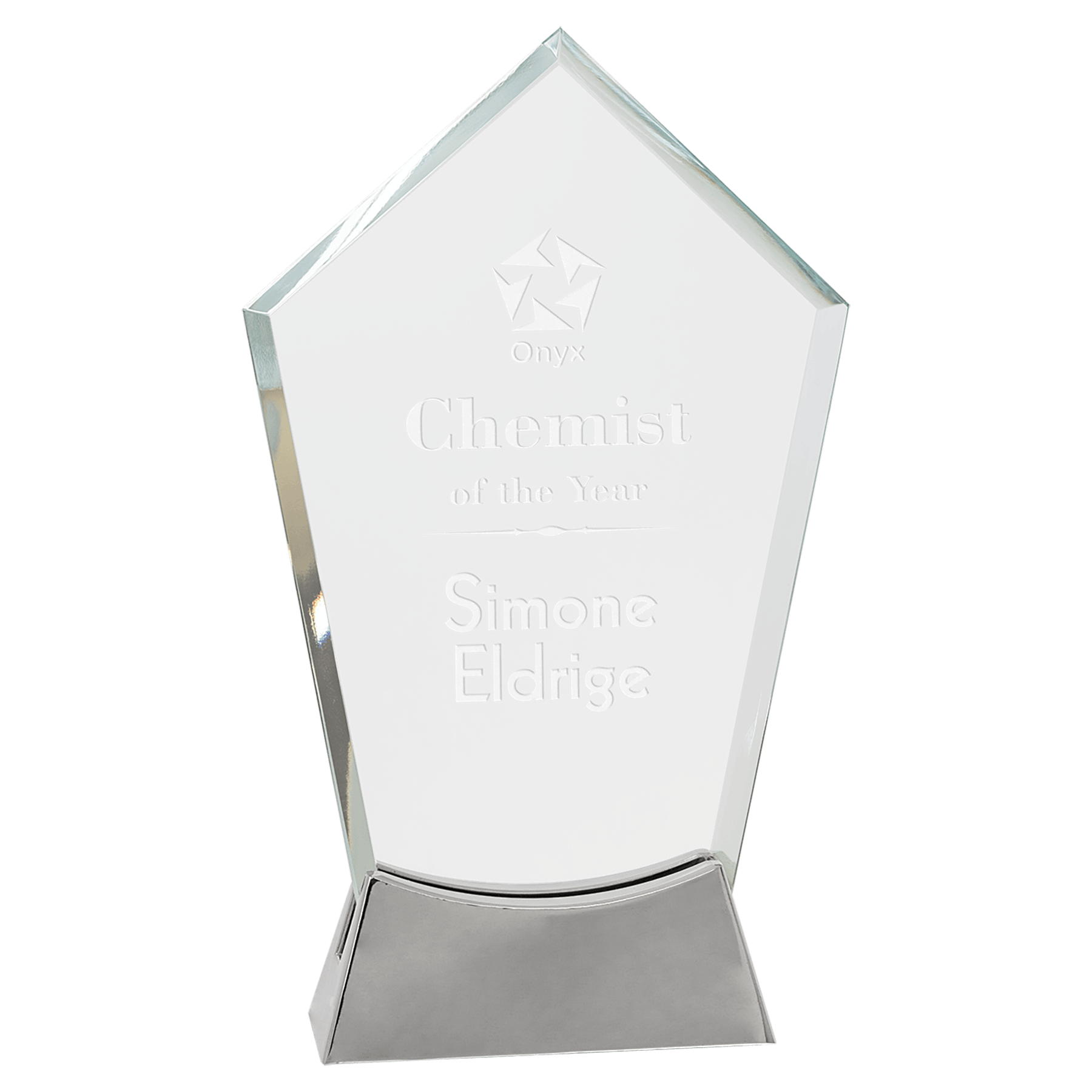 Peak Platinum Glass with Full Metal Base - 8 1/2"