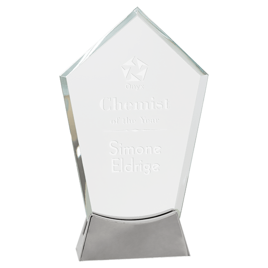 Peak Platinum Glass with Full Metal Base - 8 1/2"