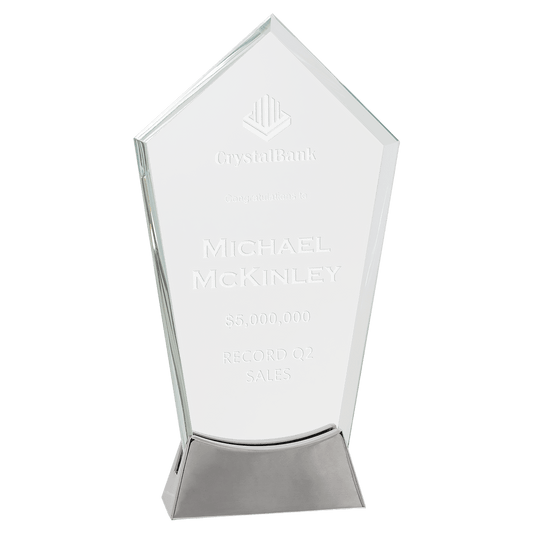 Peak Platinum Glass with Full Metal Base - 9 1/4"