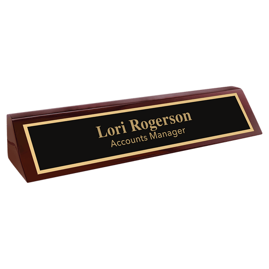 Rosewood Piano Finish Desk Wedge - 10 1/2"