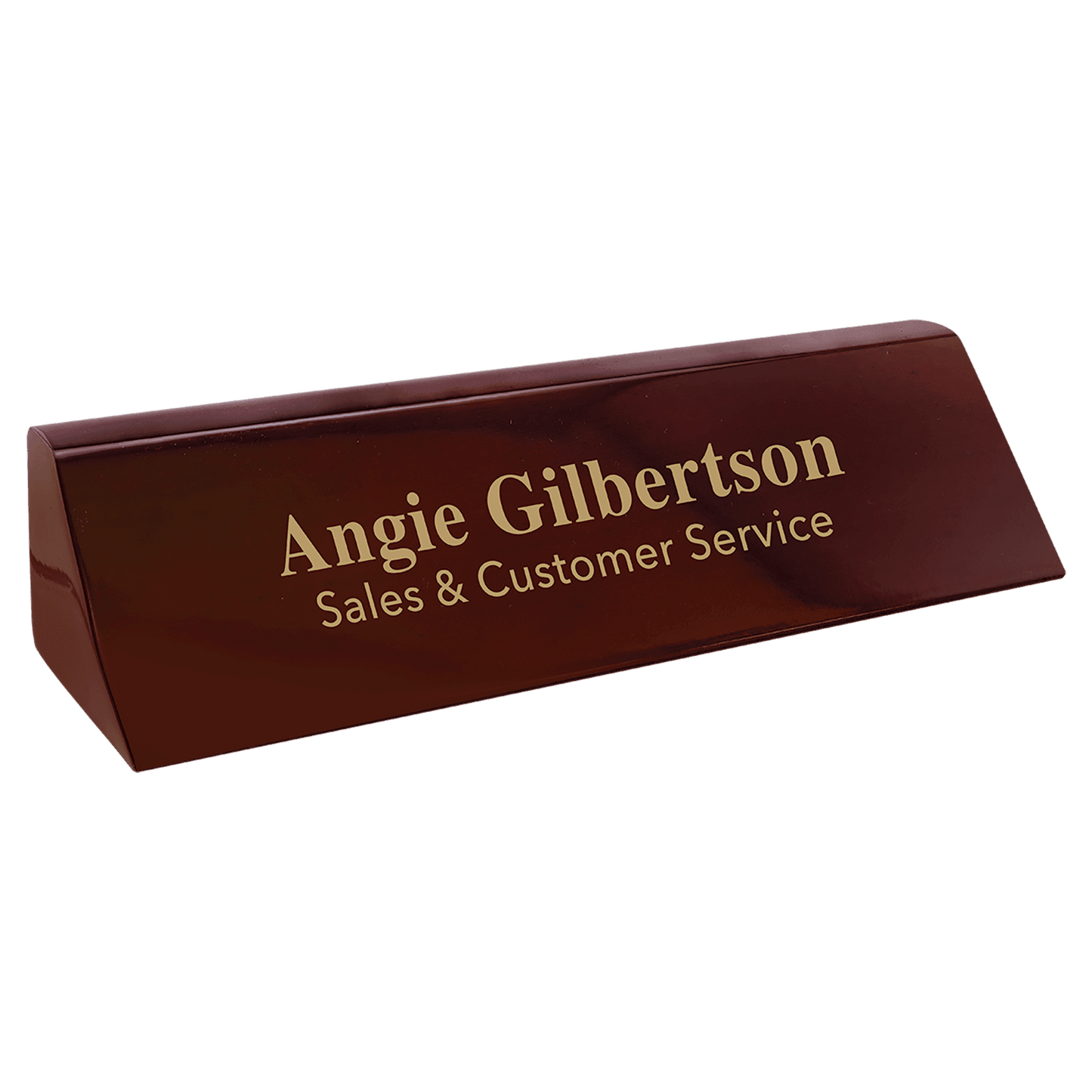 Rosewood Piano Finish Desk Wedge - 8 1/2"