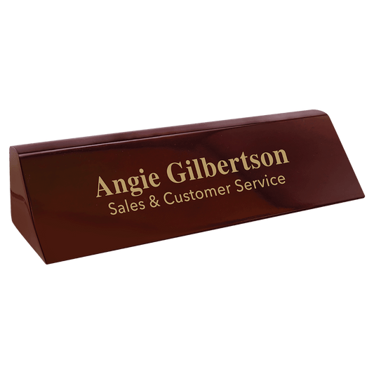 Rosewood Piano Finish Desk Wedge - 8 1/2"