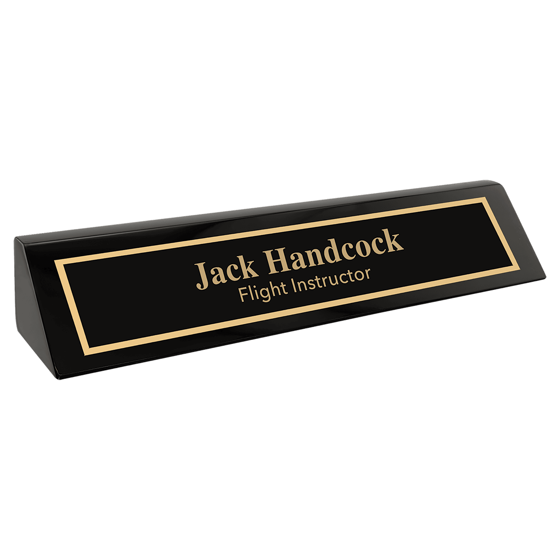 Black Piano Finish Desk Wedge - 10 1/2"