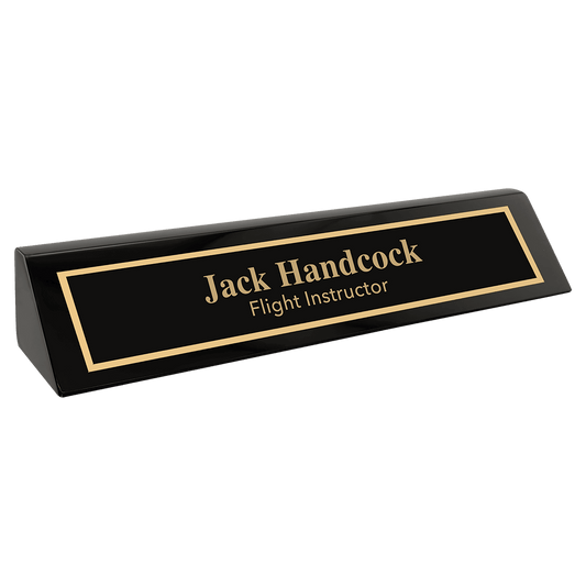 Black Piano Finish Desk Wedge - 10 1/2"