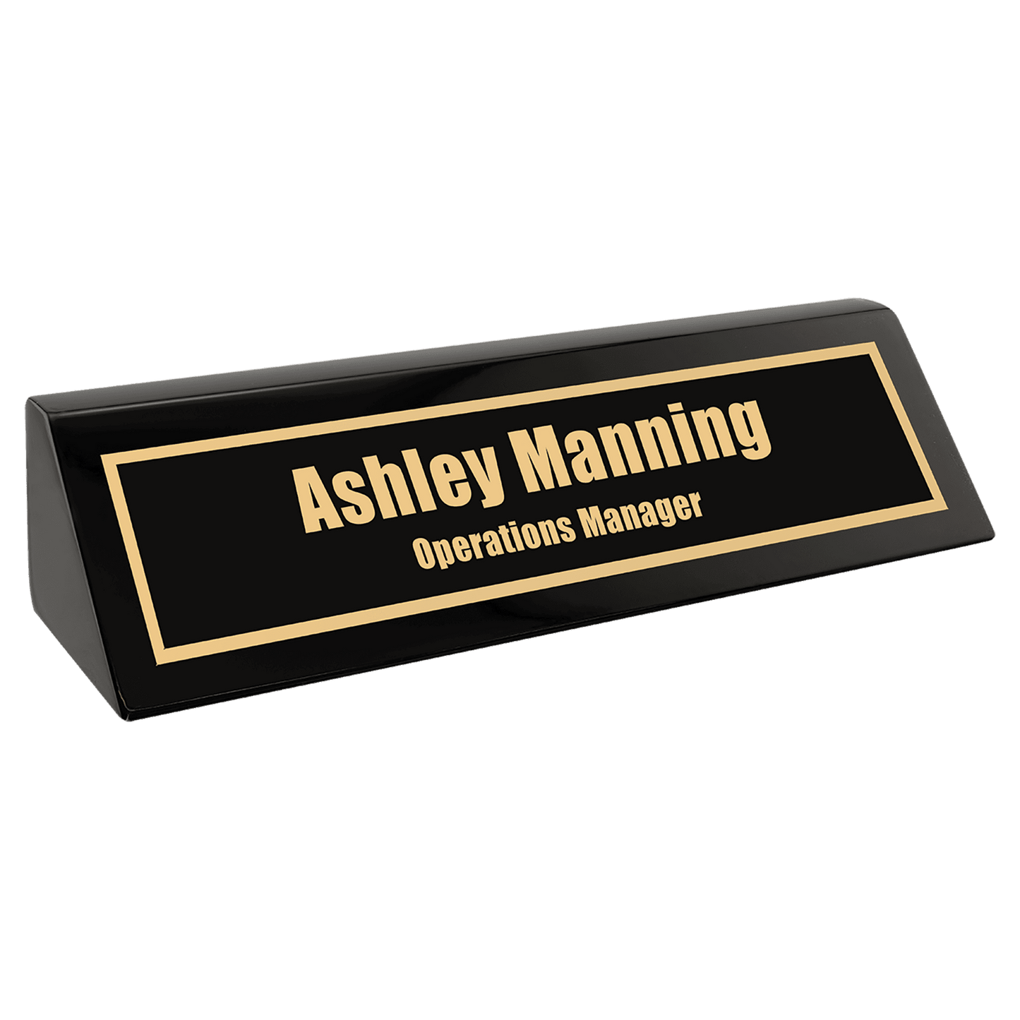 Black Piano Finish Desk Wedge - 8 1/2"