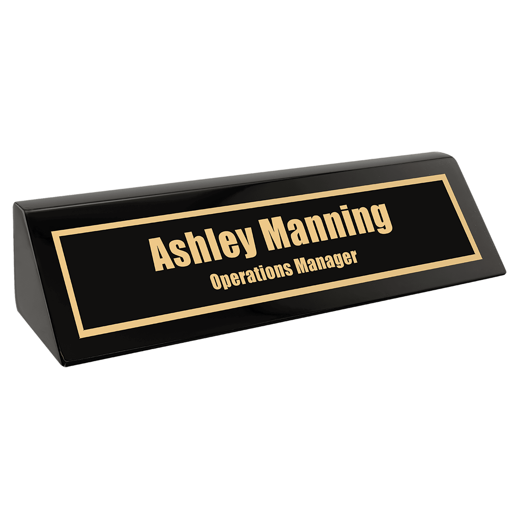 Black Piano Finish Desk Wedge - 8 1/2"