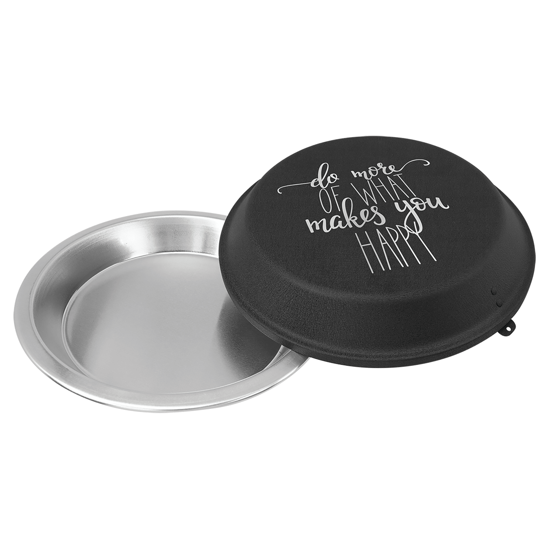 9" Aluminum Pie Pan with Black Lid