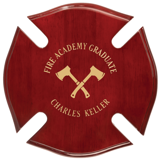 Rosewood Piano Finish Maltese Cross Plaque - 14" x 14"