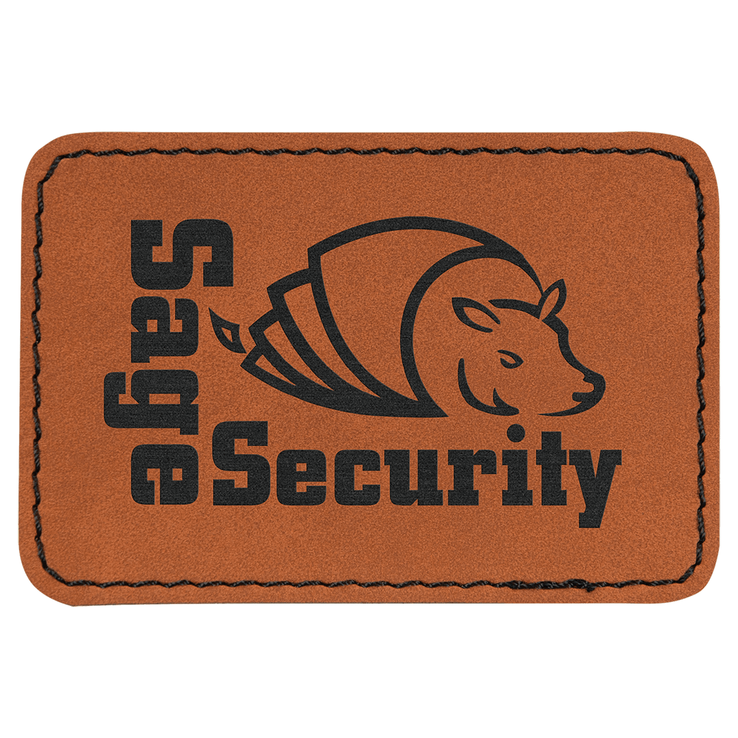 Rawhide Engravable Leatherette Rectangle Patch with Kota Pro Adhesive - 3" x 2"