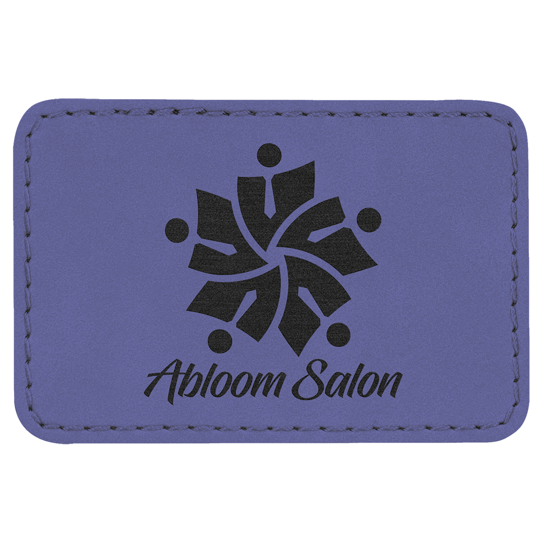 Purple Engravable Leatherette Rectangle Patch with Kota Pro Adhesive - 3" x 2"
