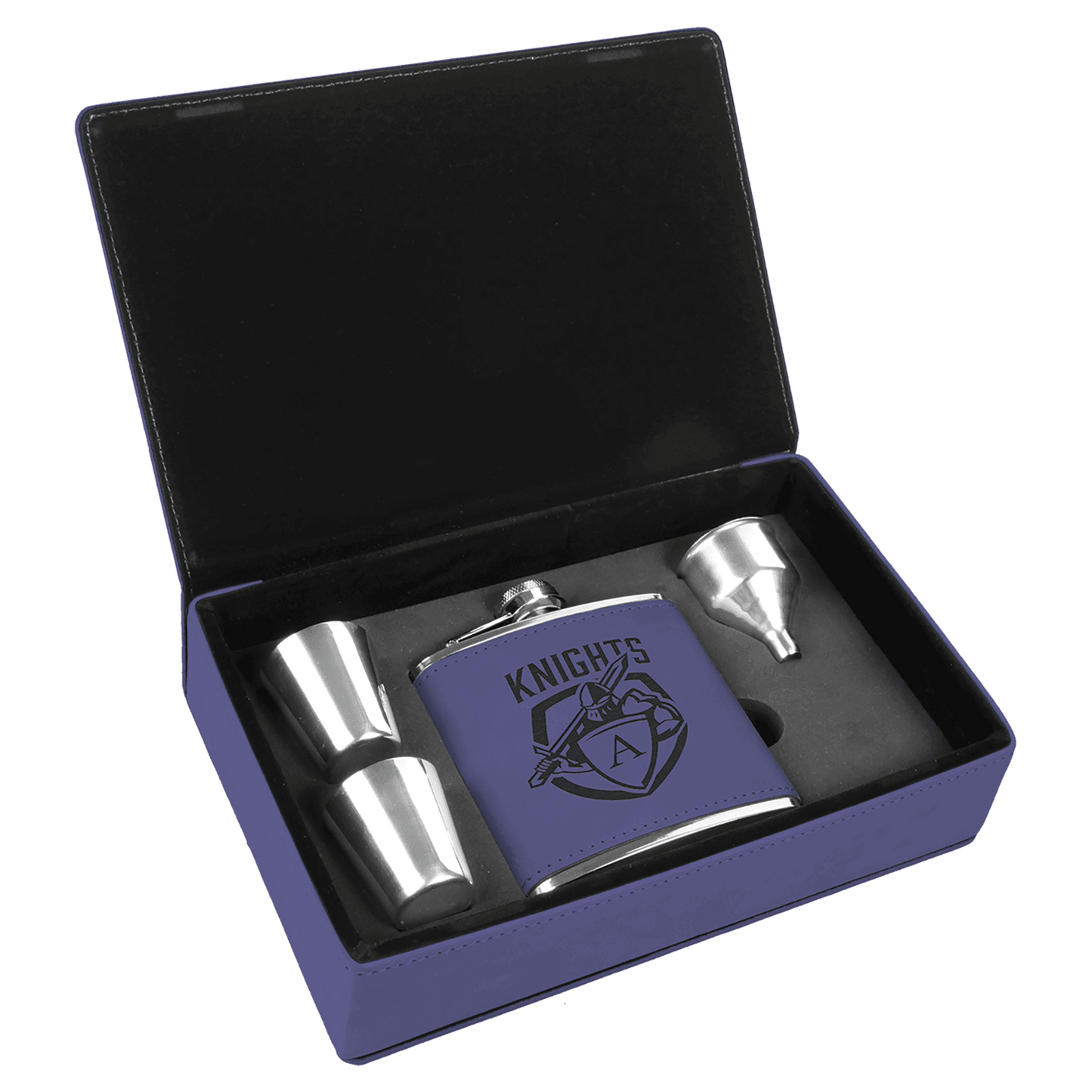 6 oz. Leatherette Flask Gift Set