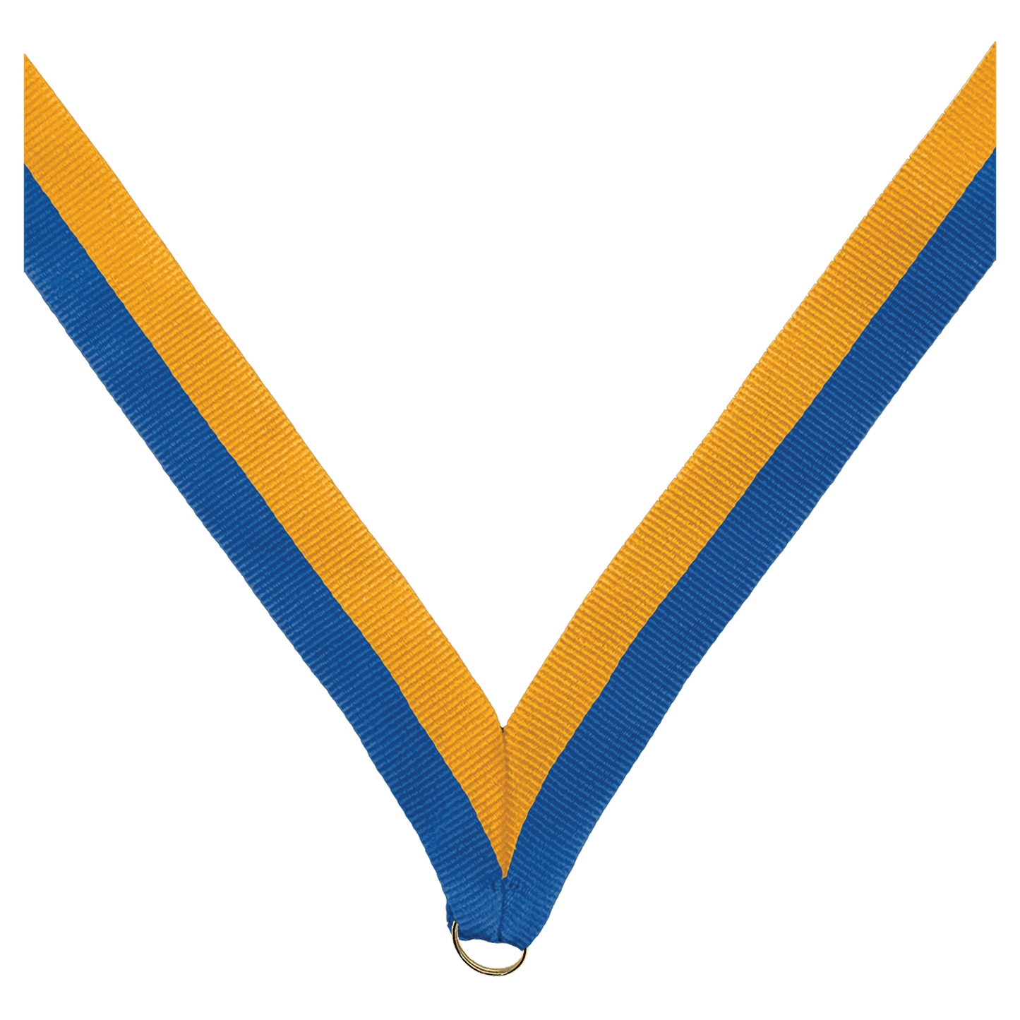7/8" Blue/Gold Neck Ribbon without Snap Clip