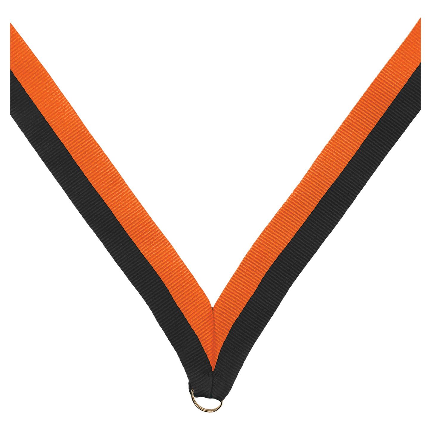 7/8" Black/Orange Neck Ribbon without Snap Clip