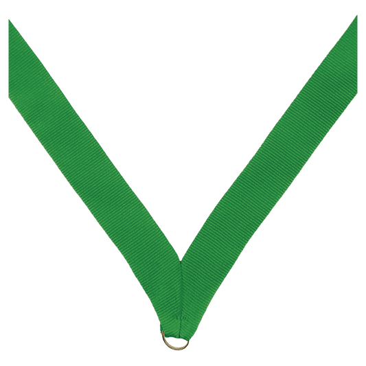 7/8" Green Neck Ribbon without Snap Clip