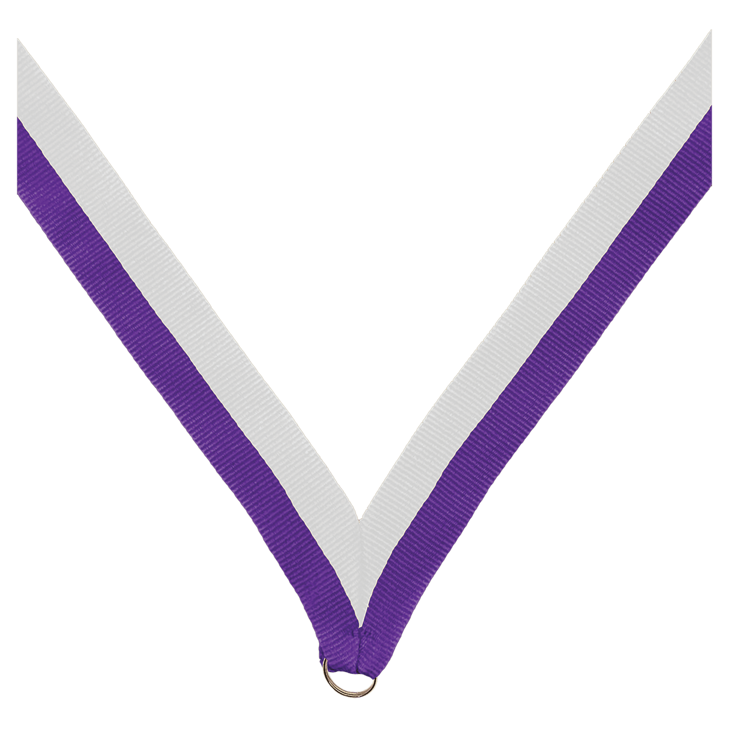 7/8" Purple/White Neck Ribbon without Snap Clip
