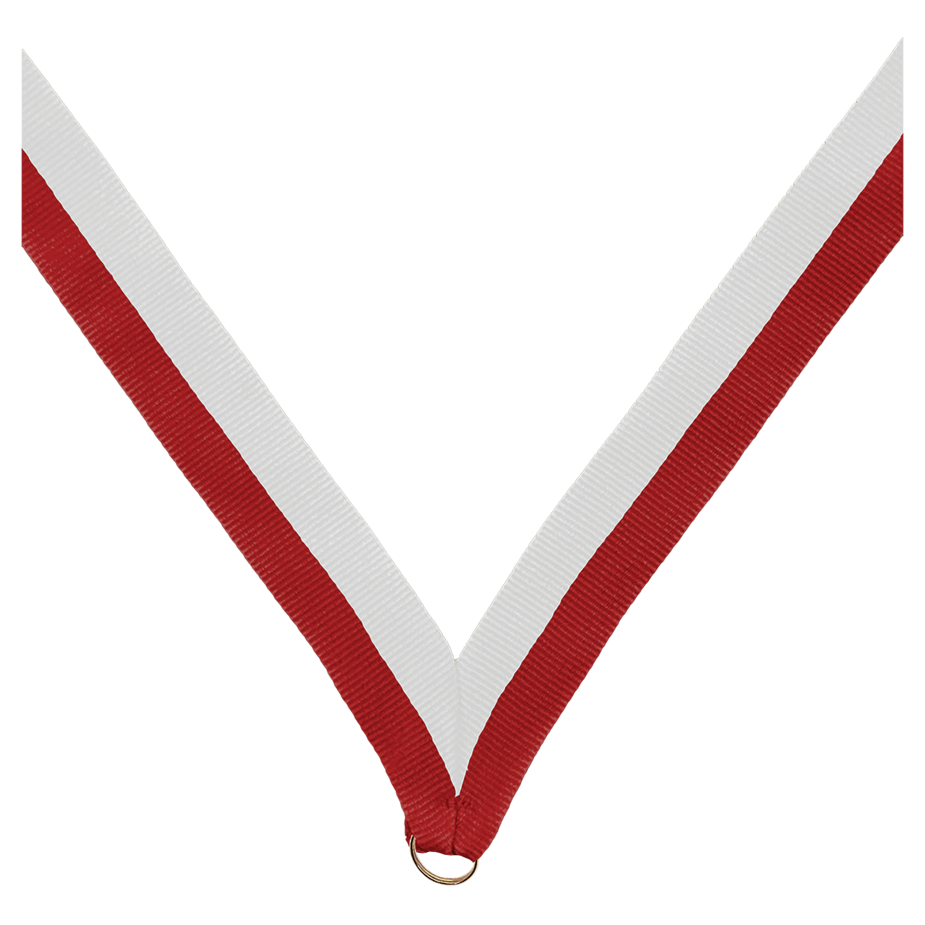 7/8" Red/White Neck Ribbon without Snap Clip